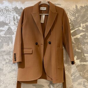 Silk Maison Tan Wool Coat